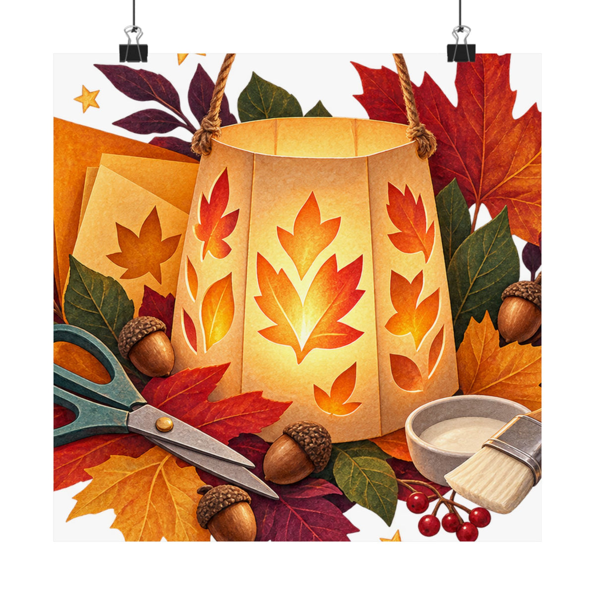 Autumn Lantern Making Workshop Poster