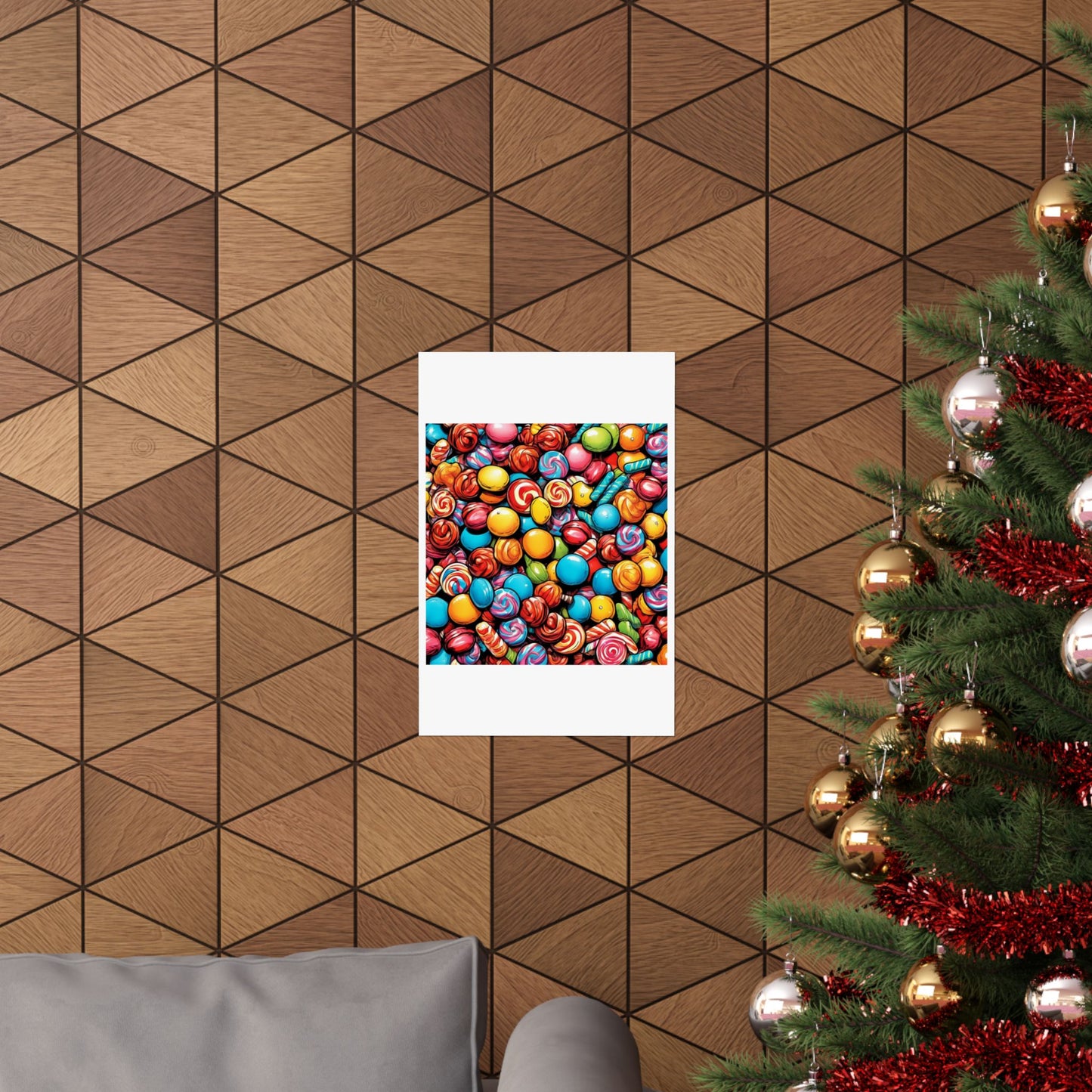 Colorful Candy Pattern Sweets Gift Art Poster