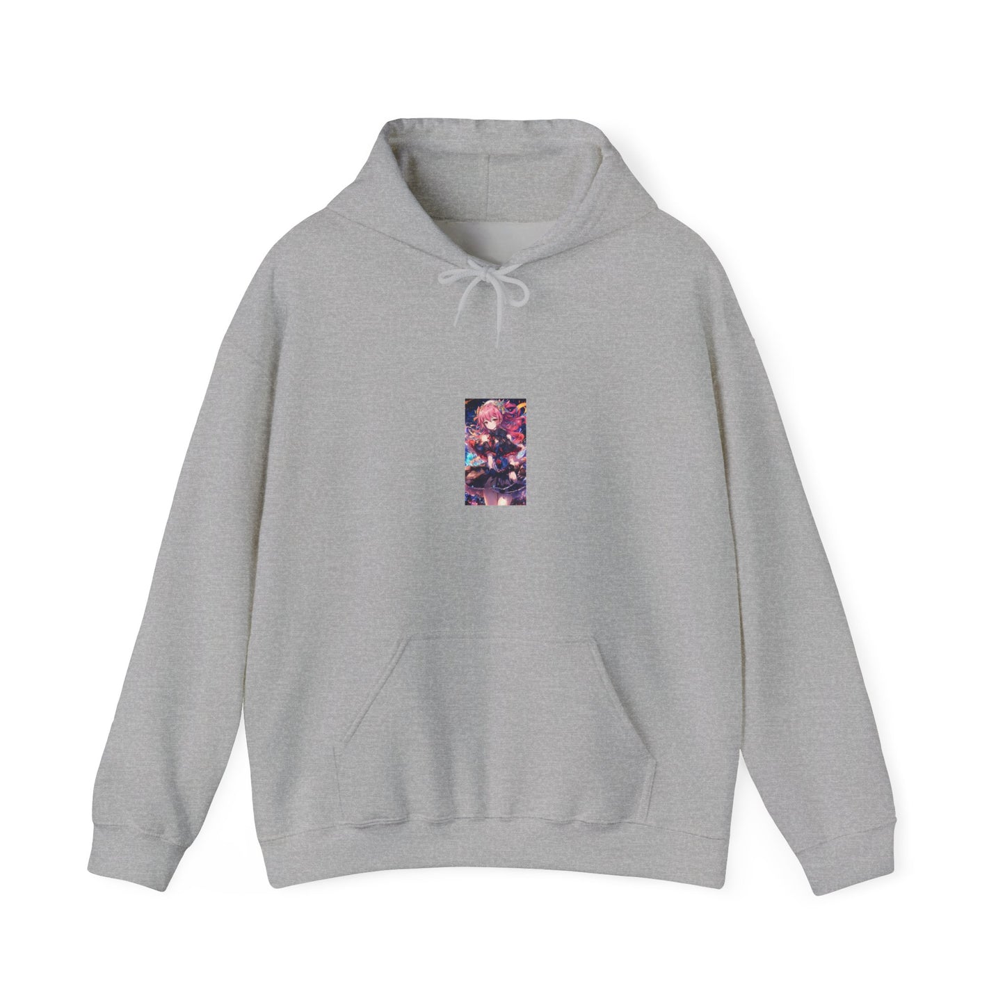 Pink Haired Fantasy Heroine Anime Portrait Cozy Hoodie