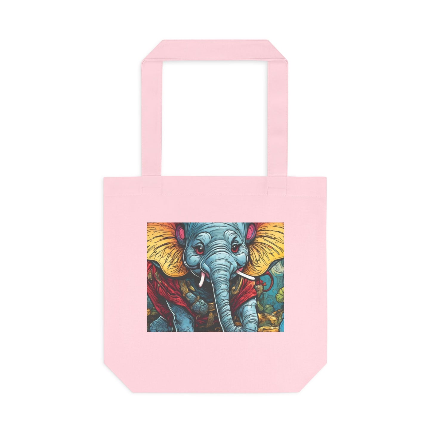 Colorful Elephant Garden Parade Animal Art Tote Bag for Gifts