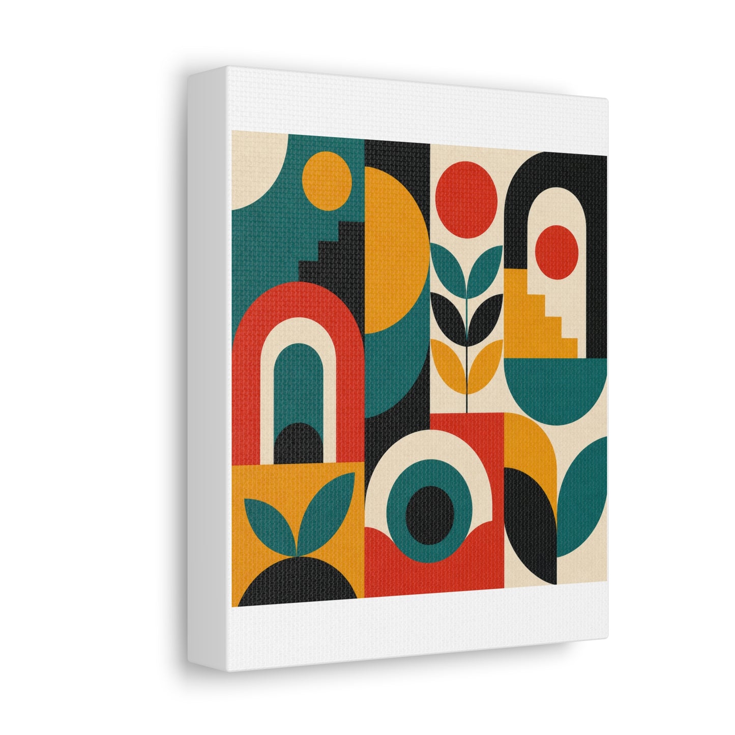 Mid Century Arches Botanical Geometric Canvas Art