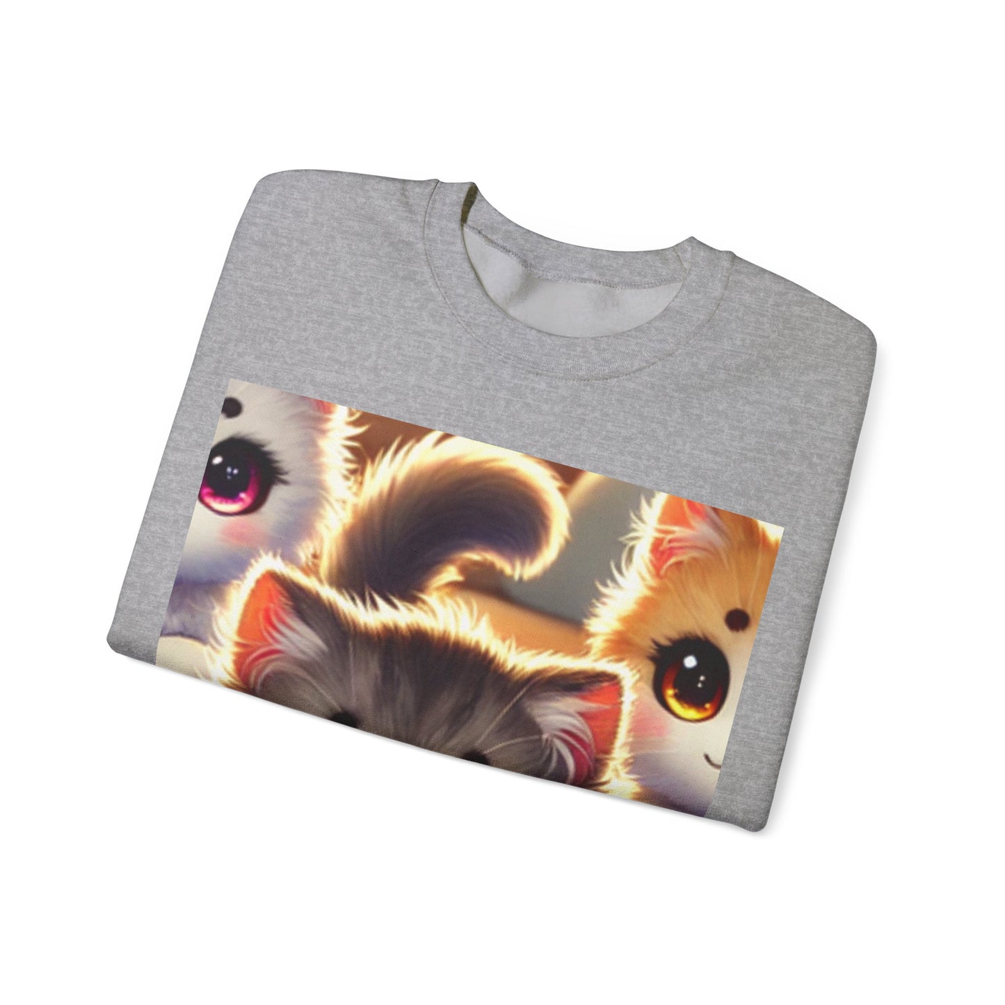 Cozy Yarn Kittens Cute Cat Lover Knitting Crew Sweatshirt Gift