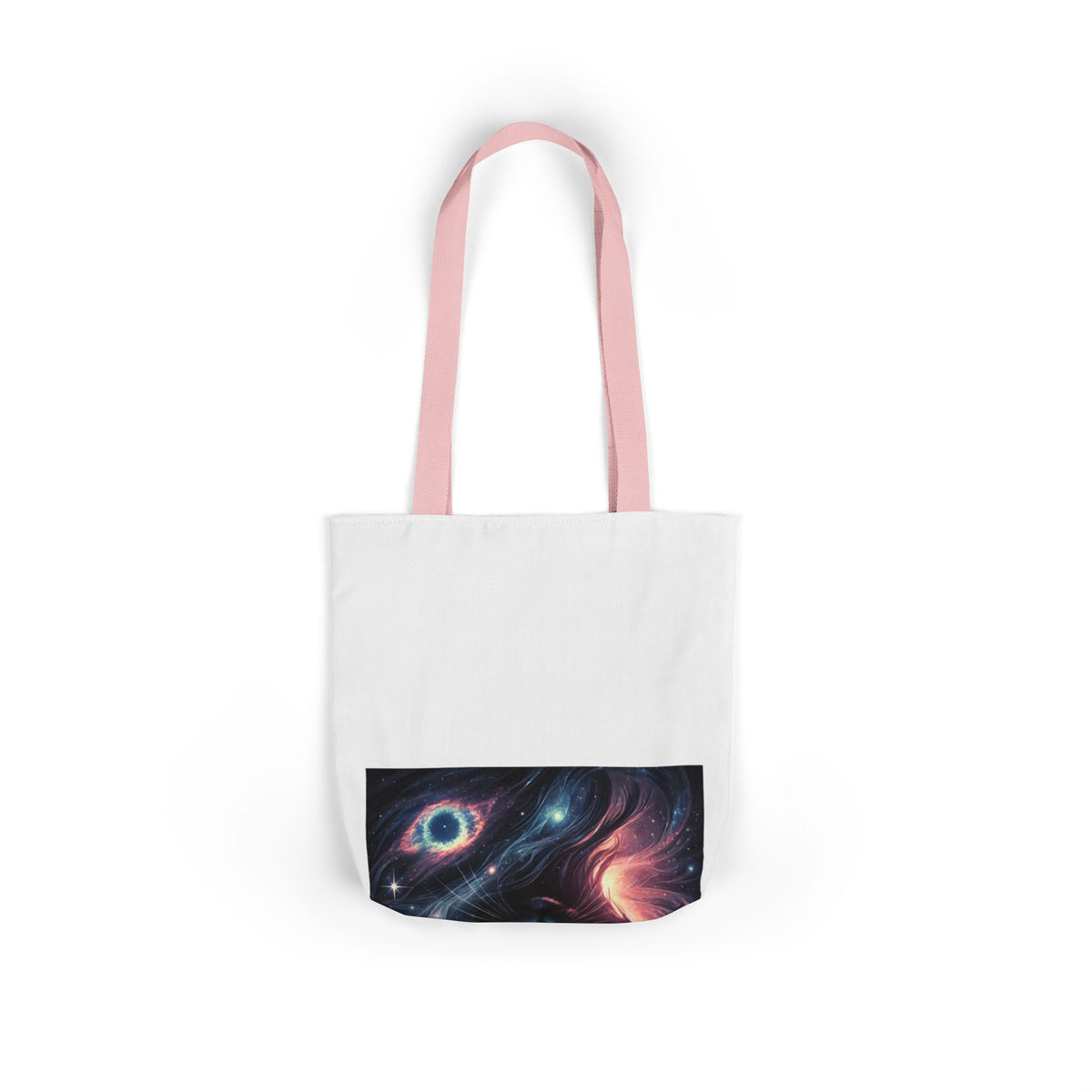 Cosmic Black Cat Galaxy Celestial Canvas Tote Bag