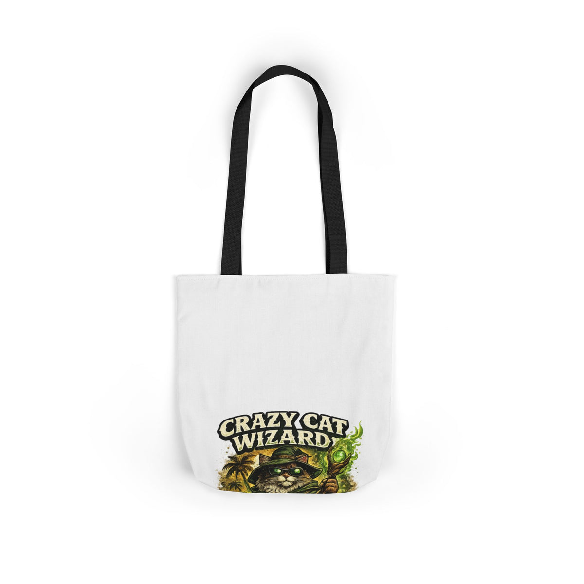 Crazy Cat Wizard Funny Fantasy Magic Tote Bag