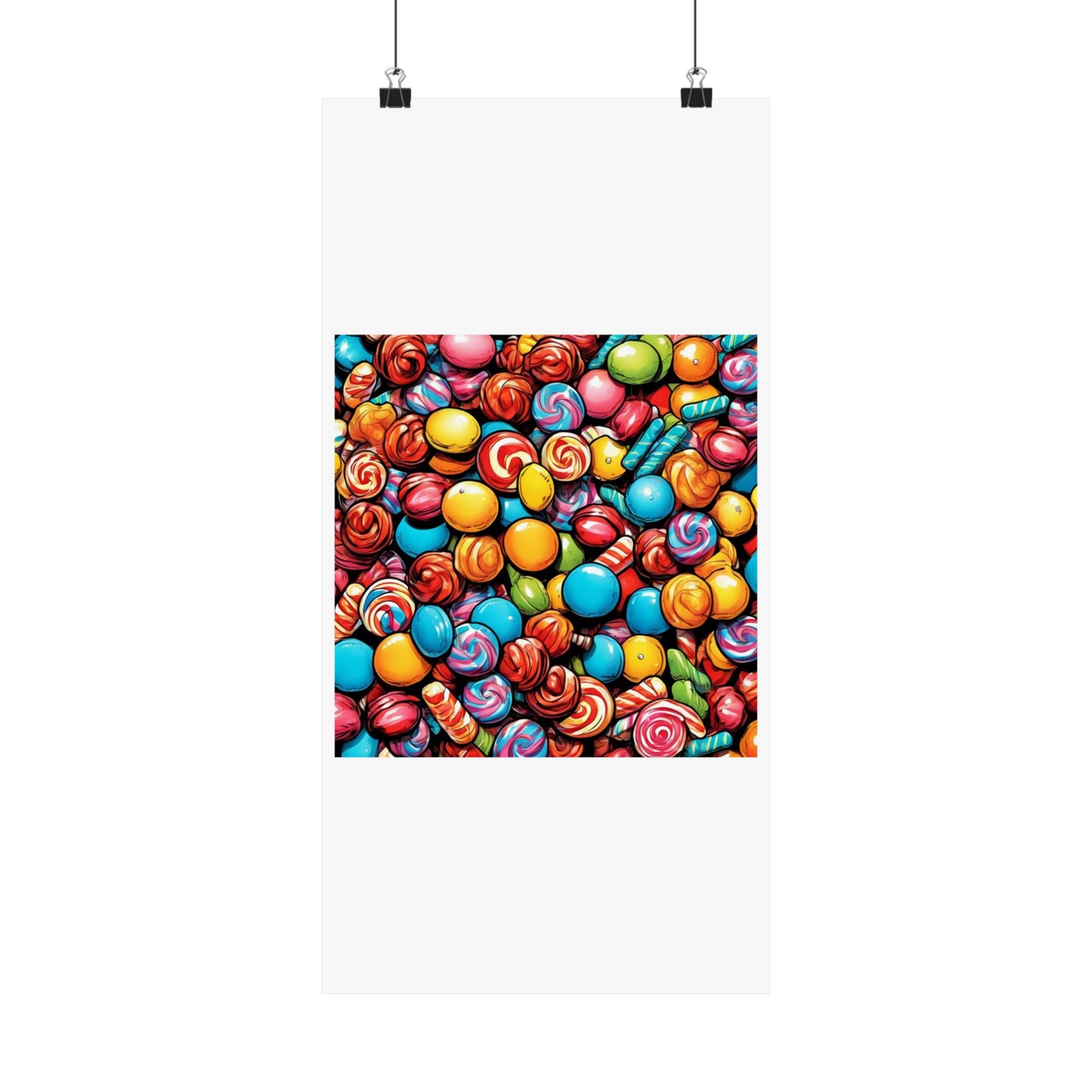 Colorful Candy Pattern Sweets Gift Art Poster