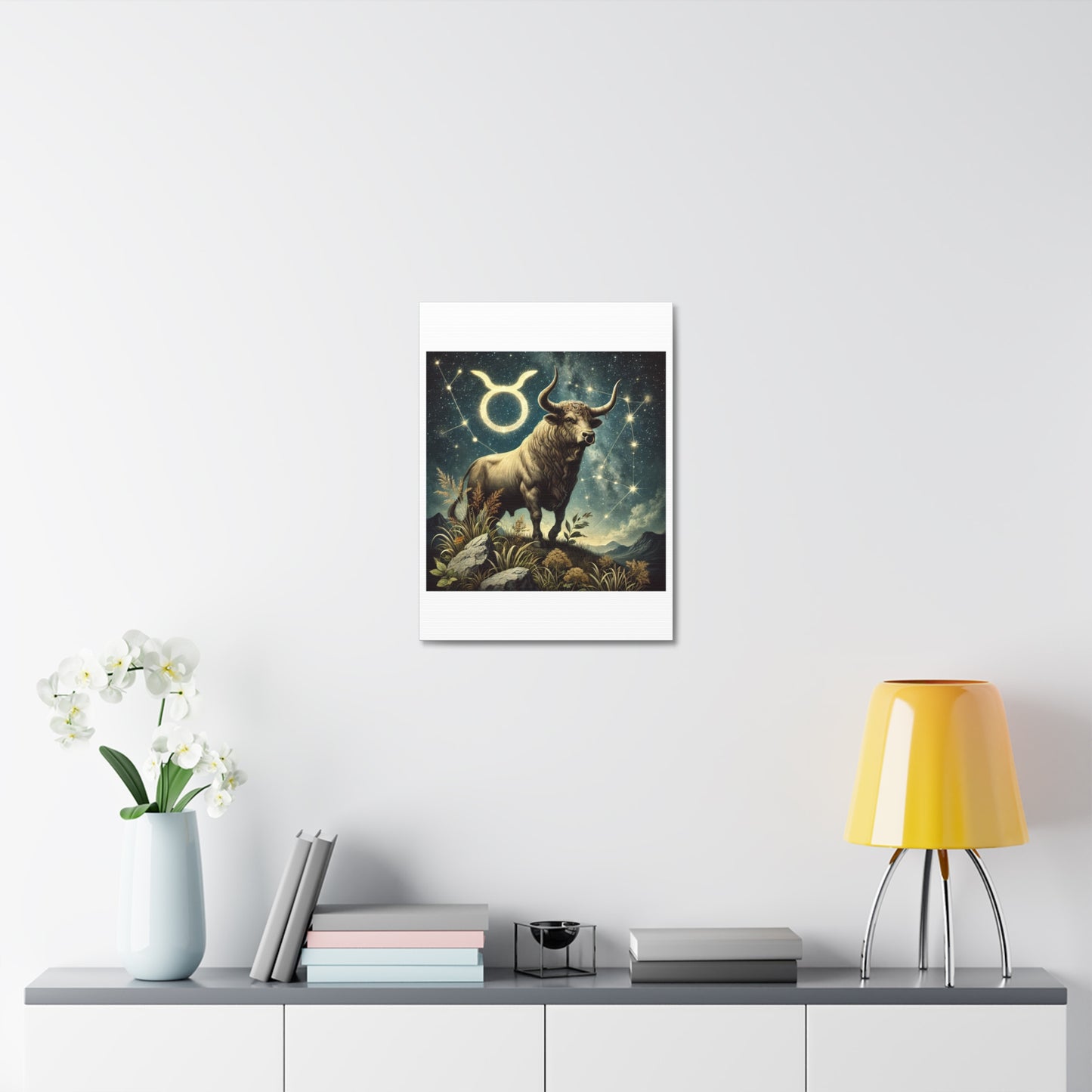Taurus Bull Constellation Celestial Canvas Wall Art