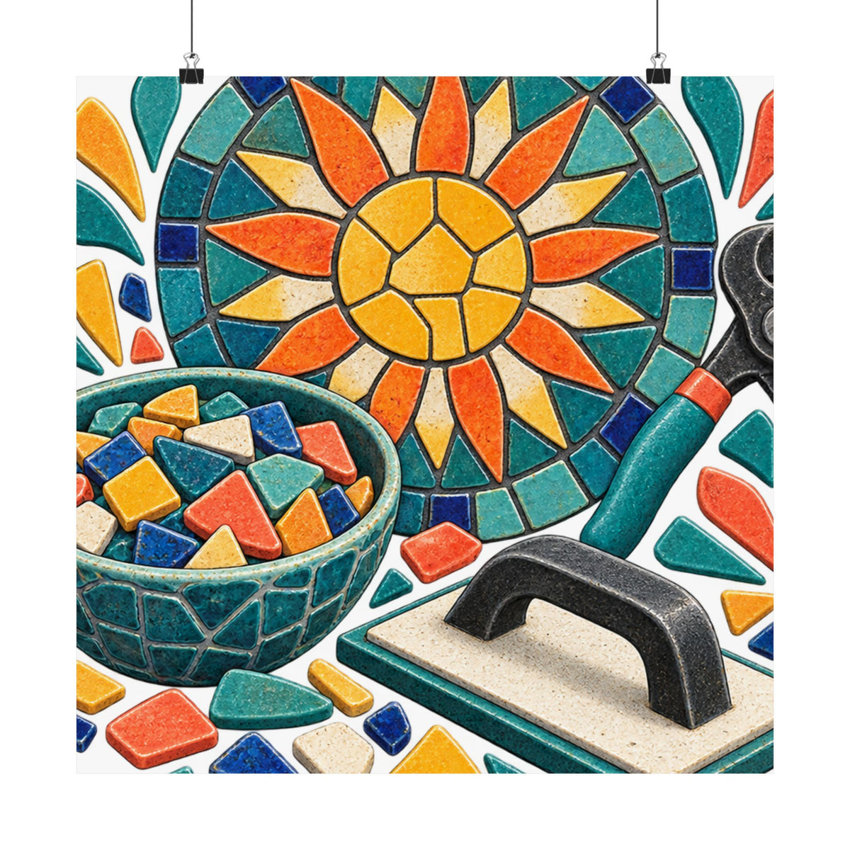 Sunburst Mosaic Making Workshop Poster