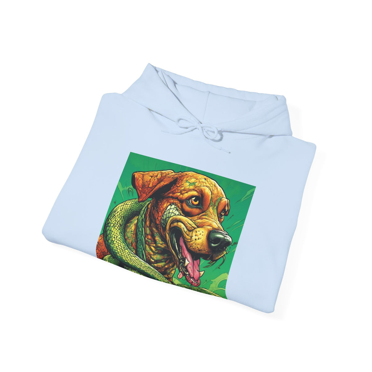 Serpent Guardian Dog Bold Fantasy Creature Art Hoodie