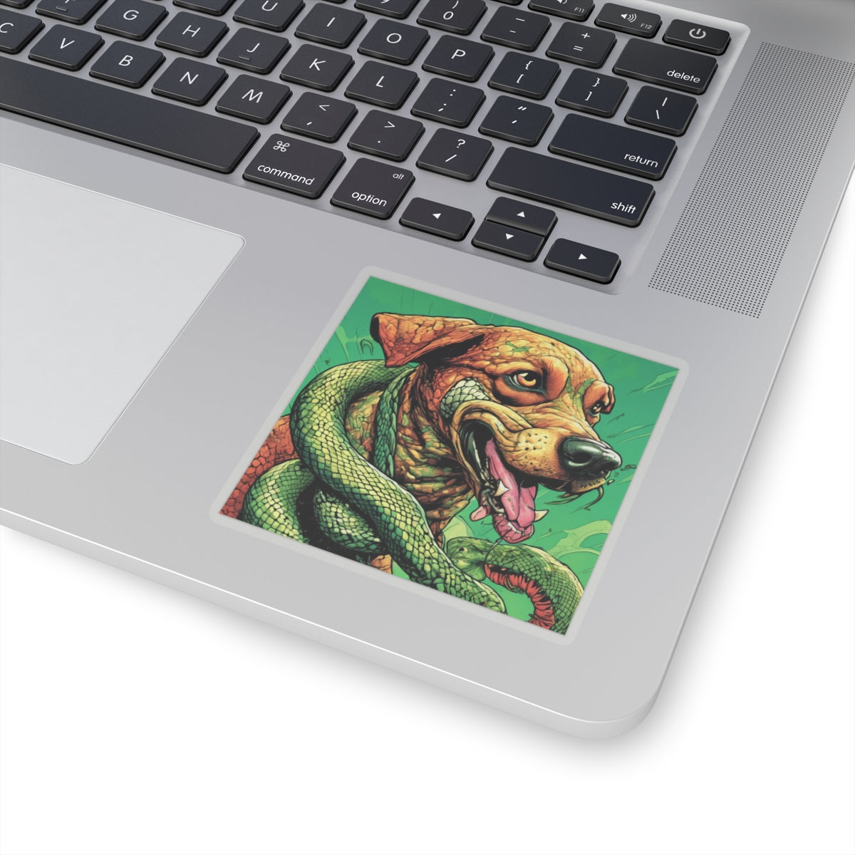 Serpent Guardian Dog Bold Fantasy Creature Sticker
