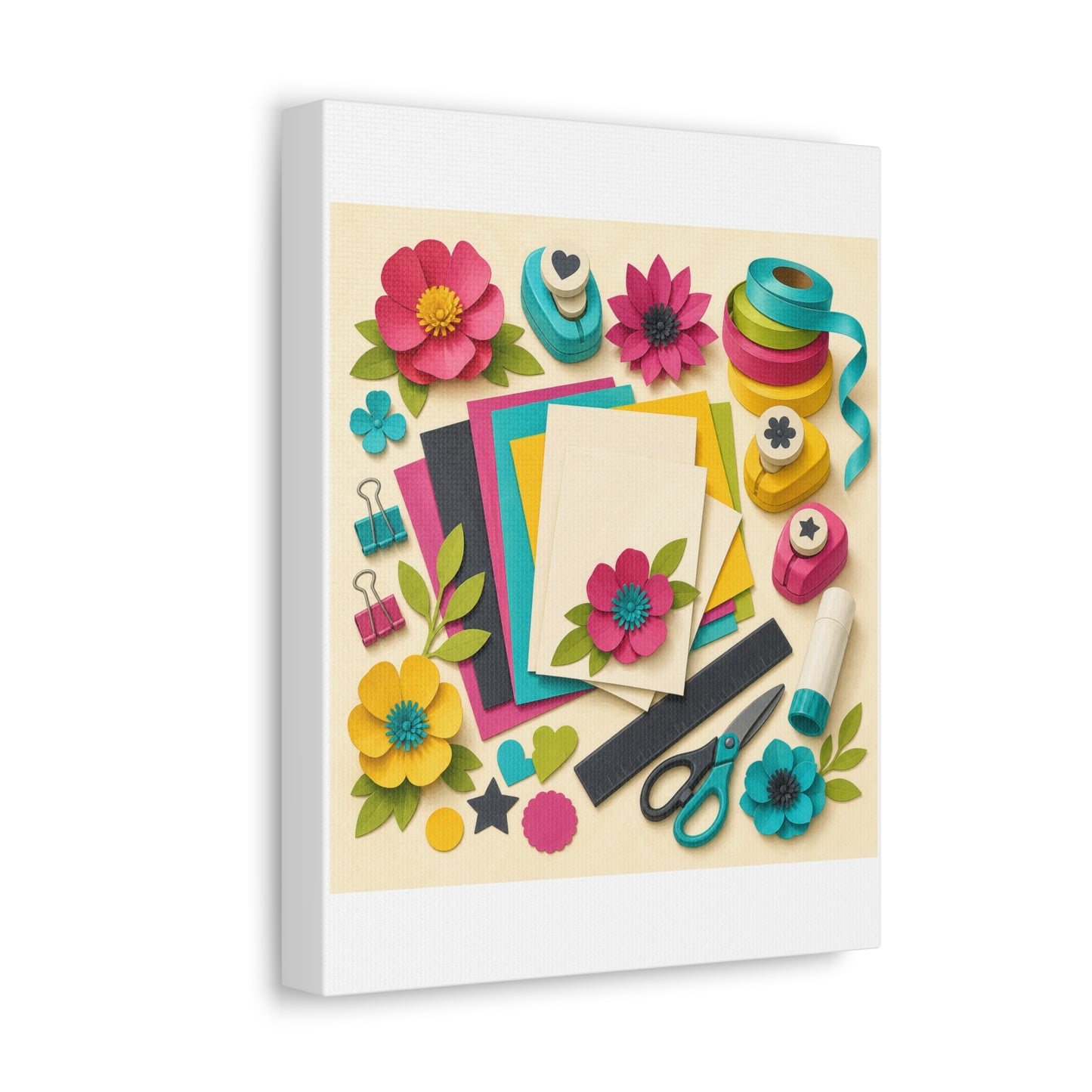 Bright Paper Crafting Hobby Canvas Art