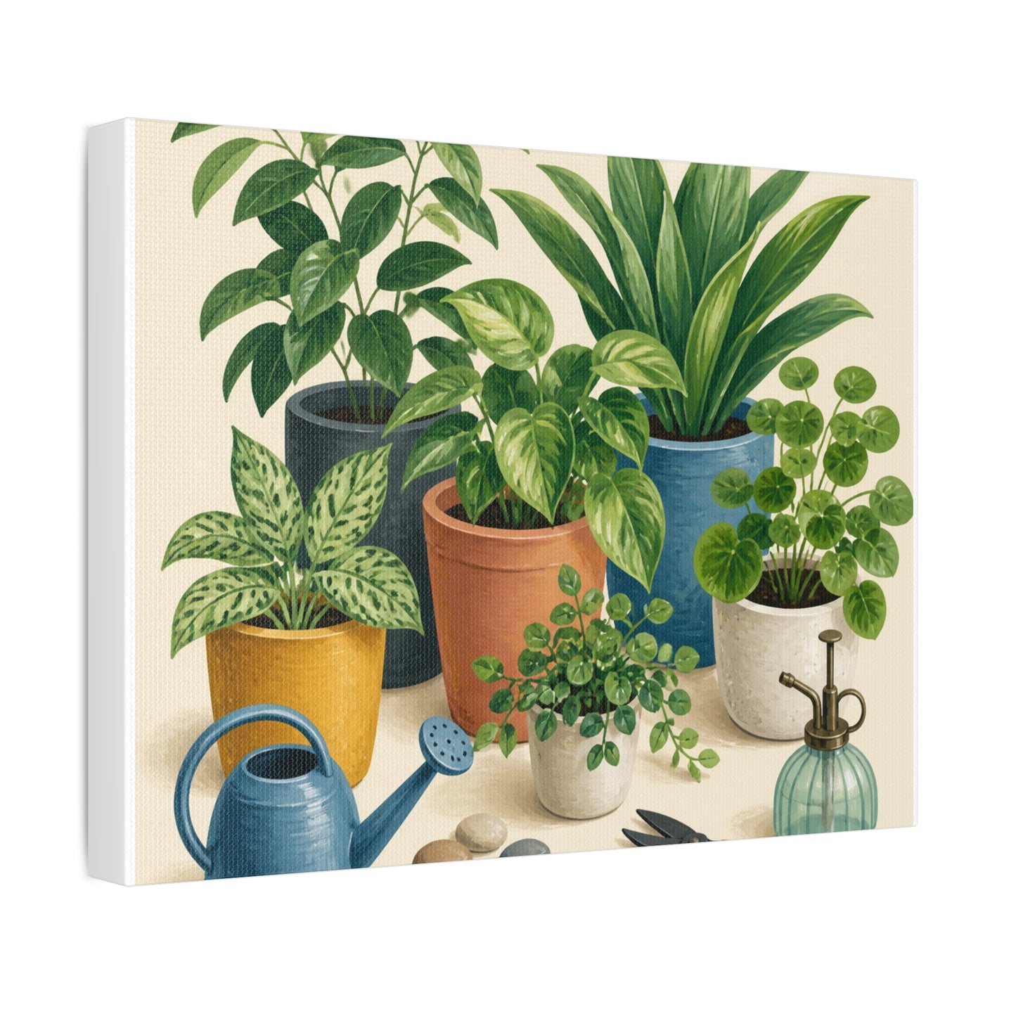 Calm Indoor Houseplant Collection Art Canvas Art