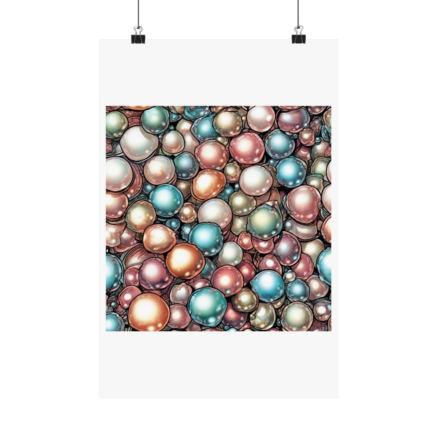 Rainbow Pearl Marble Abstract Gift Art Poster