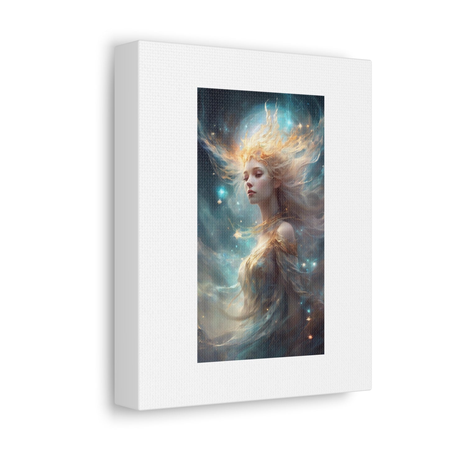 Solar Celestial Spirit Fantasy Portrait Canvas