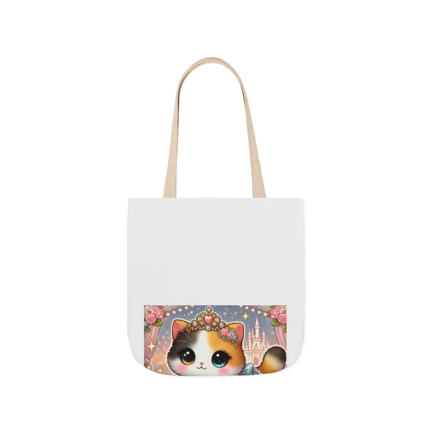 Pastel Princess Calico Cat Fantasy Canvas Tote Bag