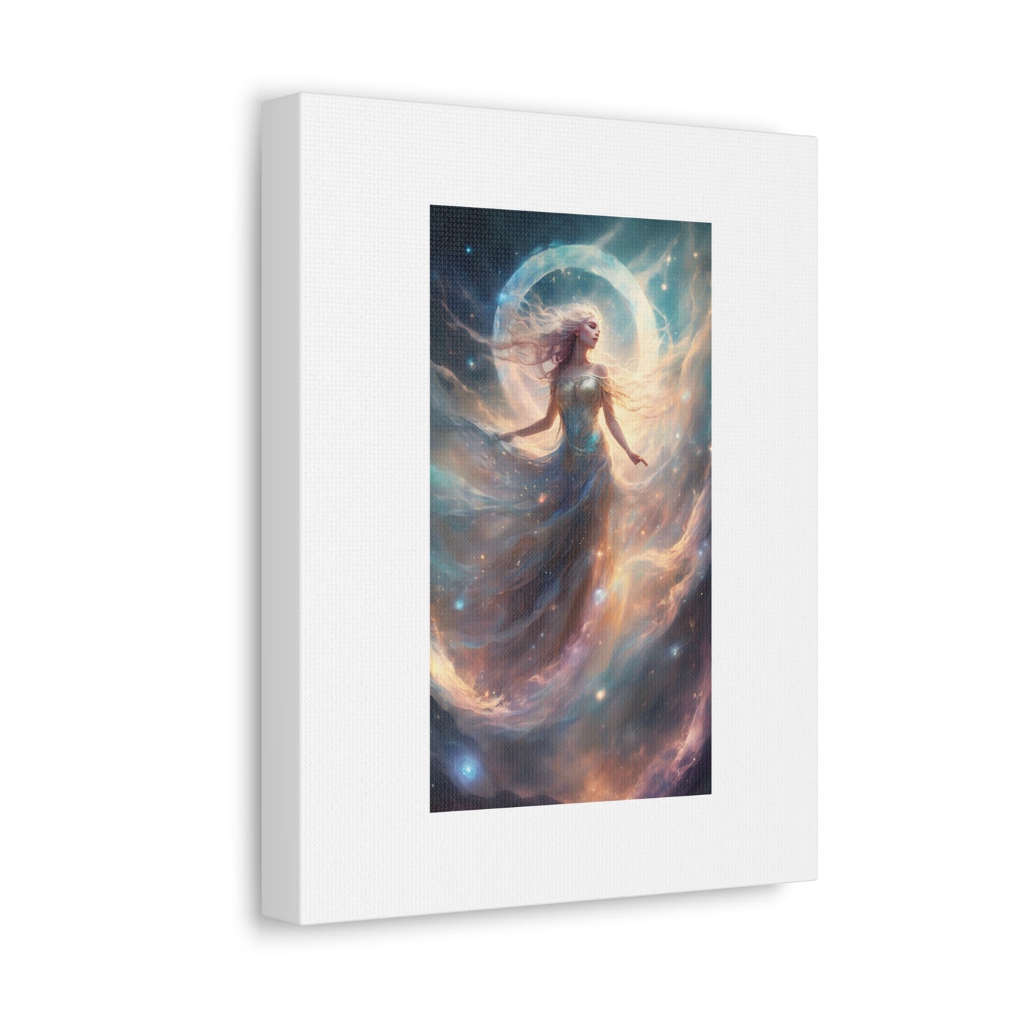 Moonlit Celestial Dancer Fantasy Portrait Canvas