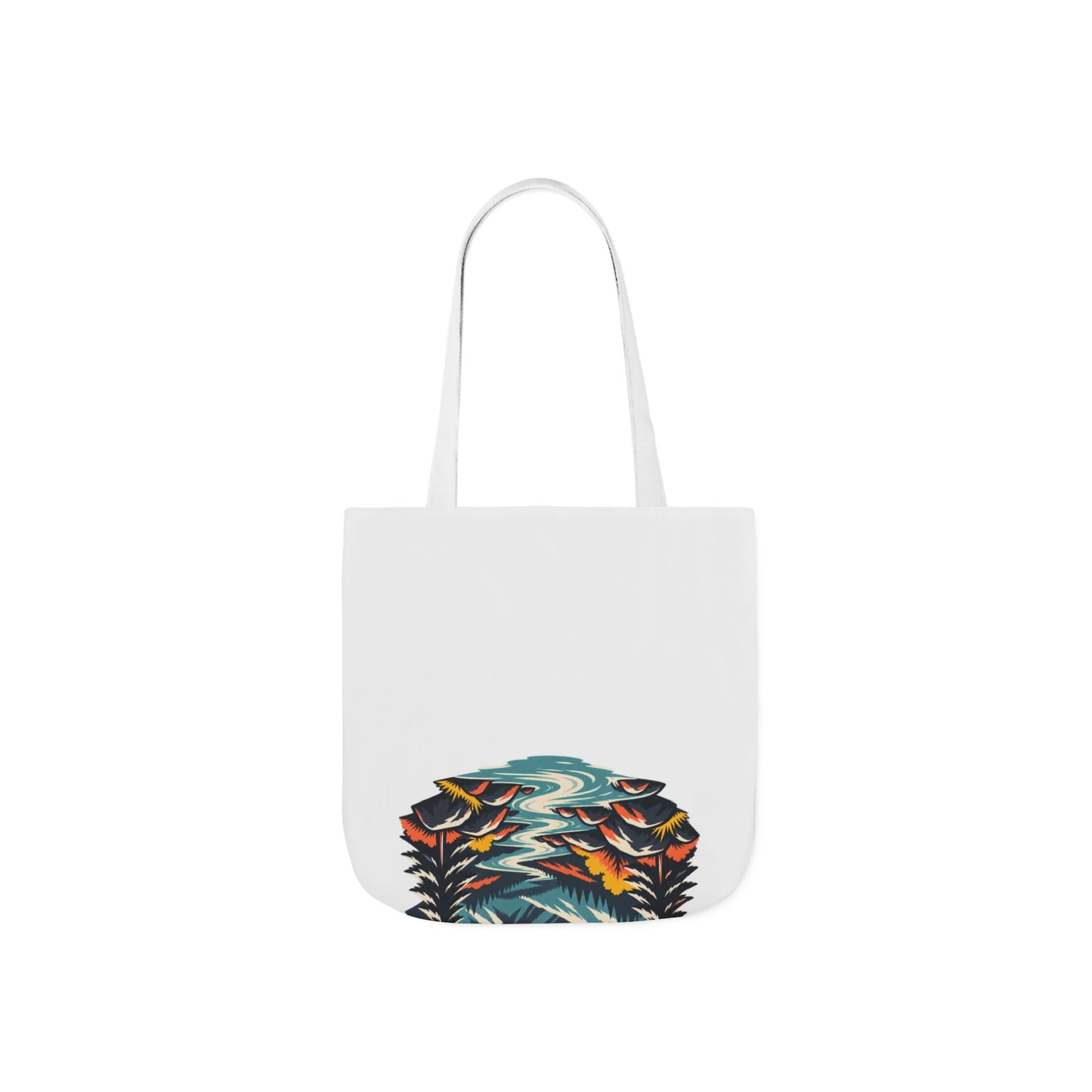 Alpine Sunrise River Mountain Adventure Tote Bag