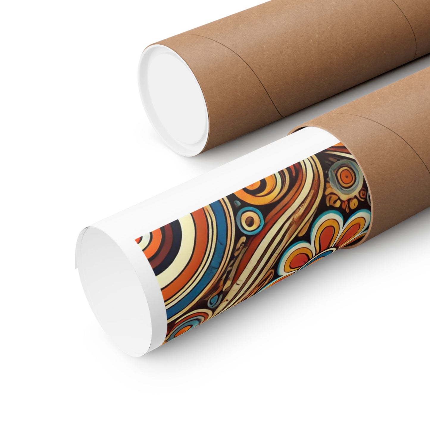 Ornate Abstract Floral Paisley Pattern Poster