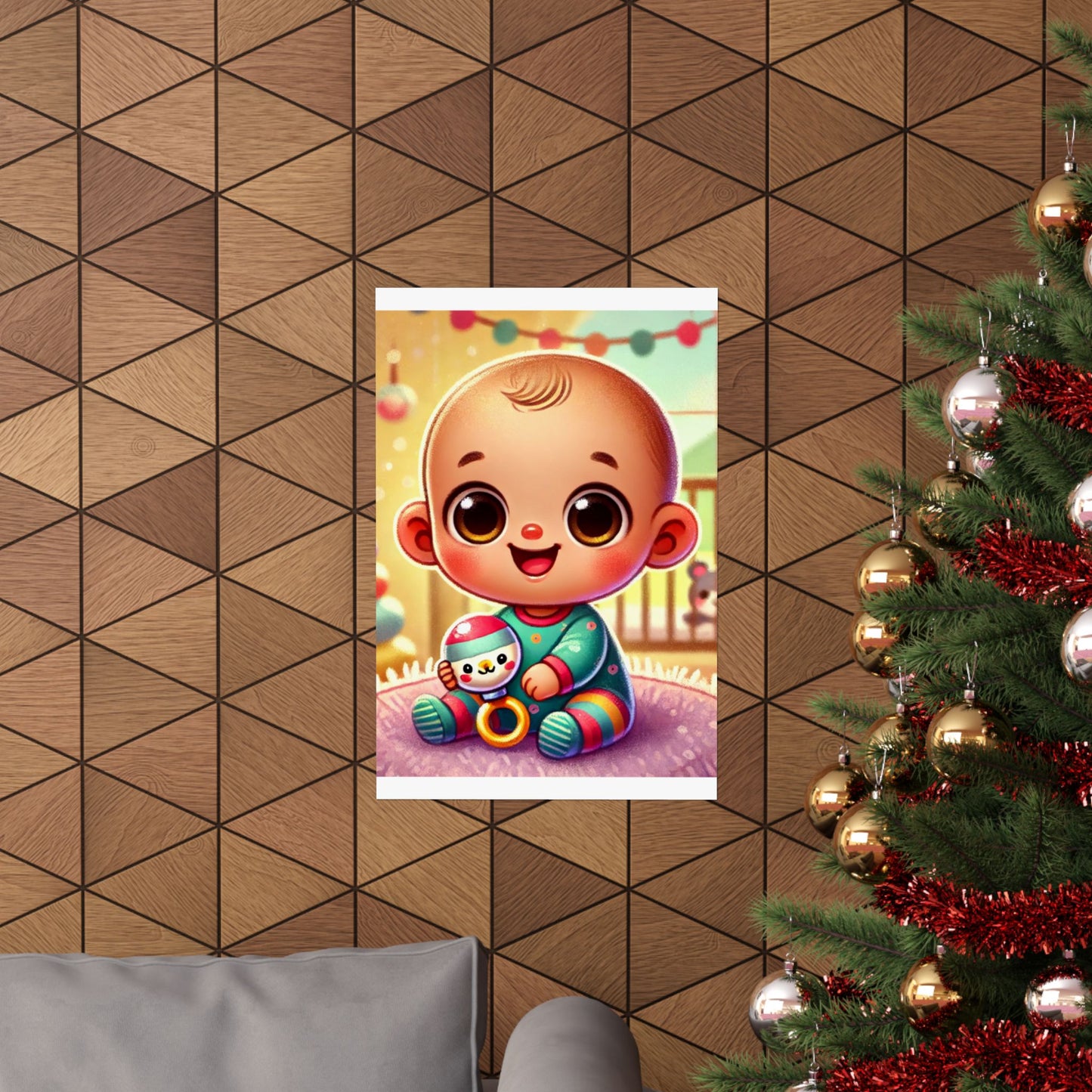 Cheerful Baby Nursery Playroom Art Poster
