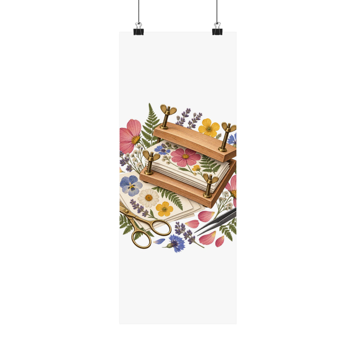 Botanical Flower Press Workshop Poster