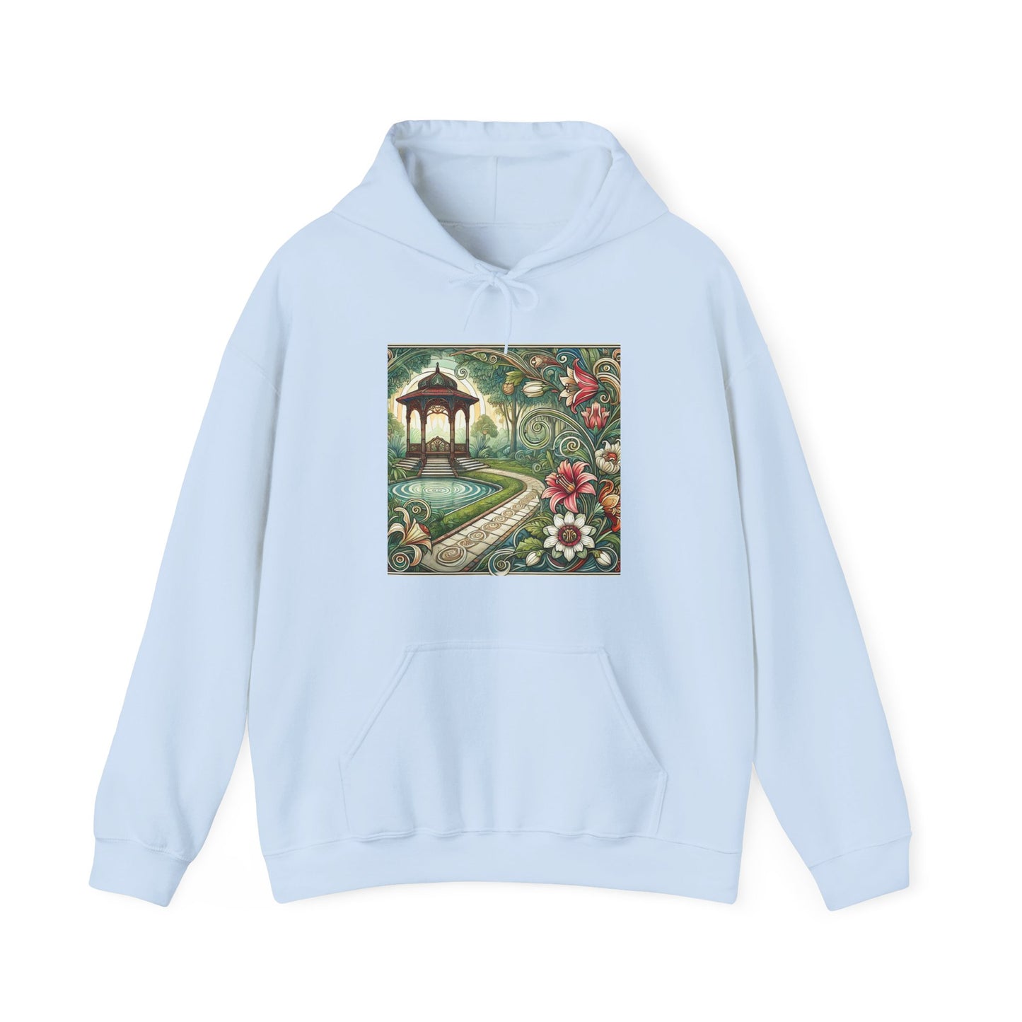 Botanical Gazebo Garden Art Nouveau Hoodie