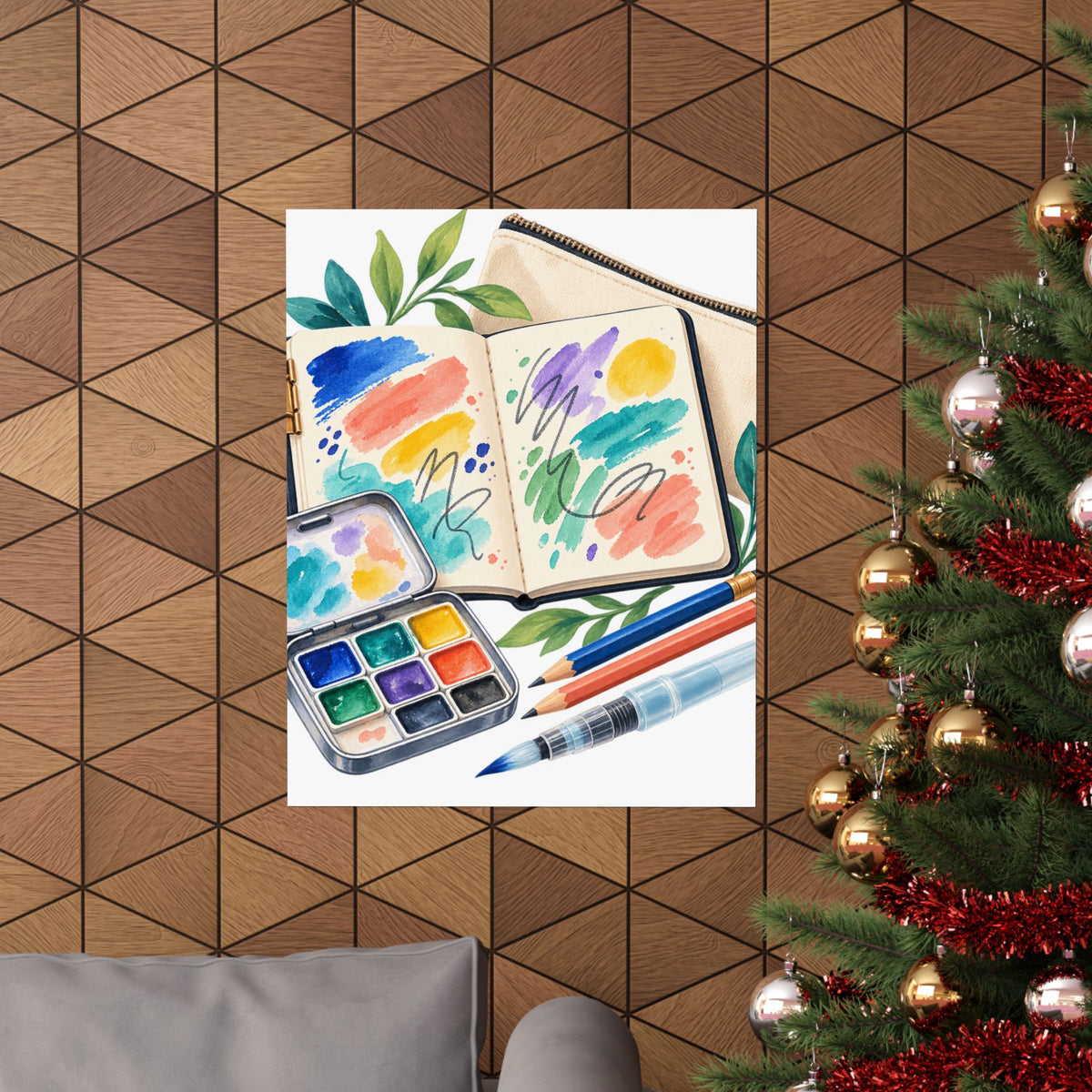 Colorful Urban Sketching Travel Kit Poster