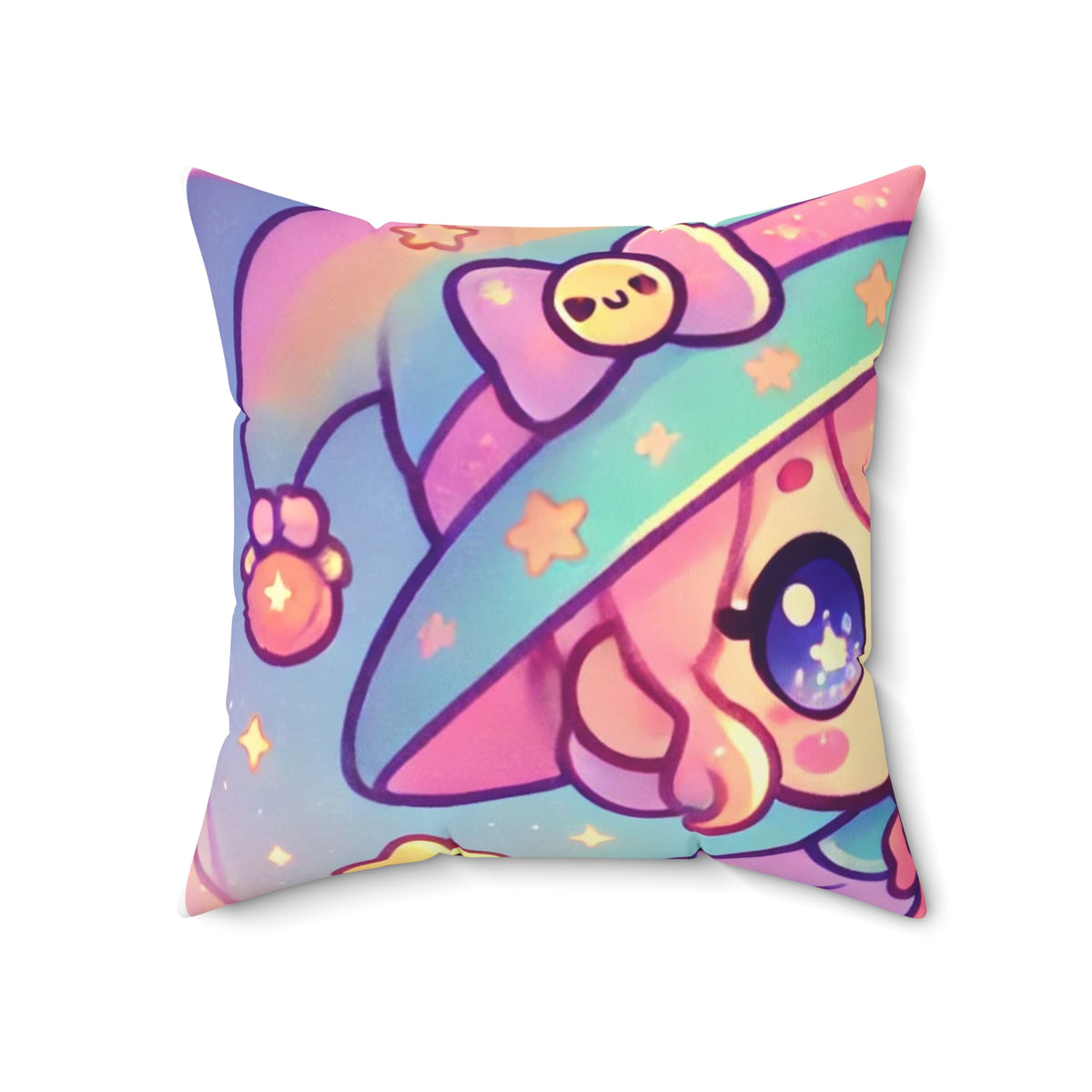 Kawaii Moon Wand Pastel Fantasy Decorative Pillow