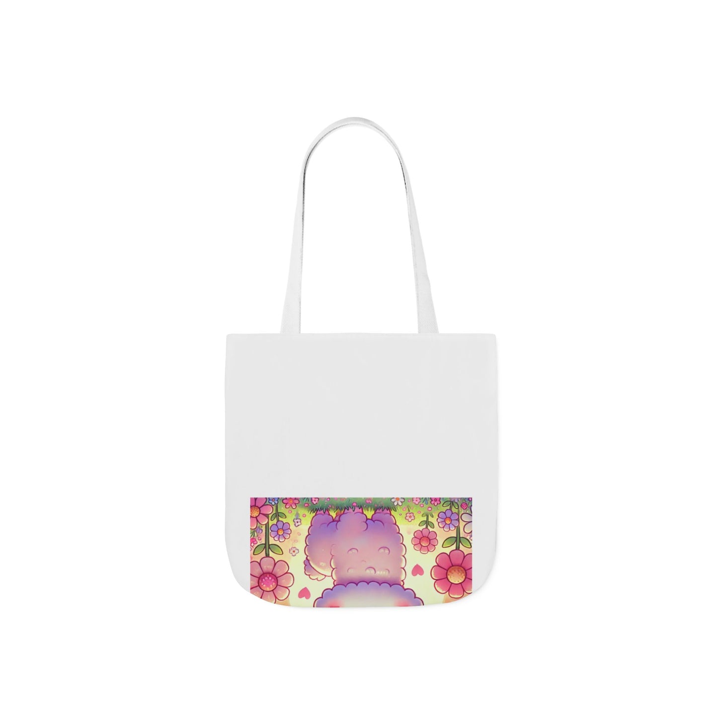 Pastel Floral Alpaca Garden Kawaii Canvas Tote Bag