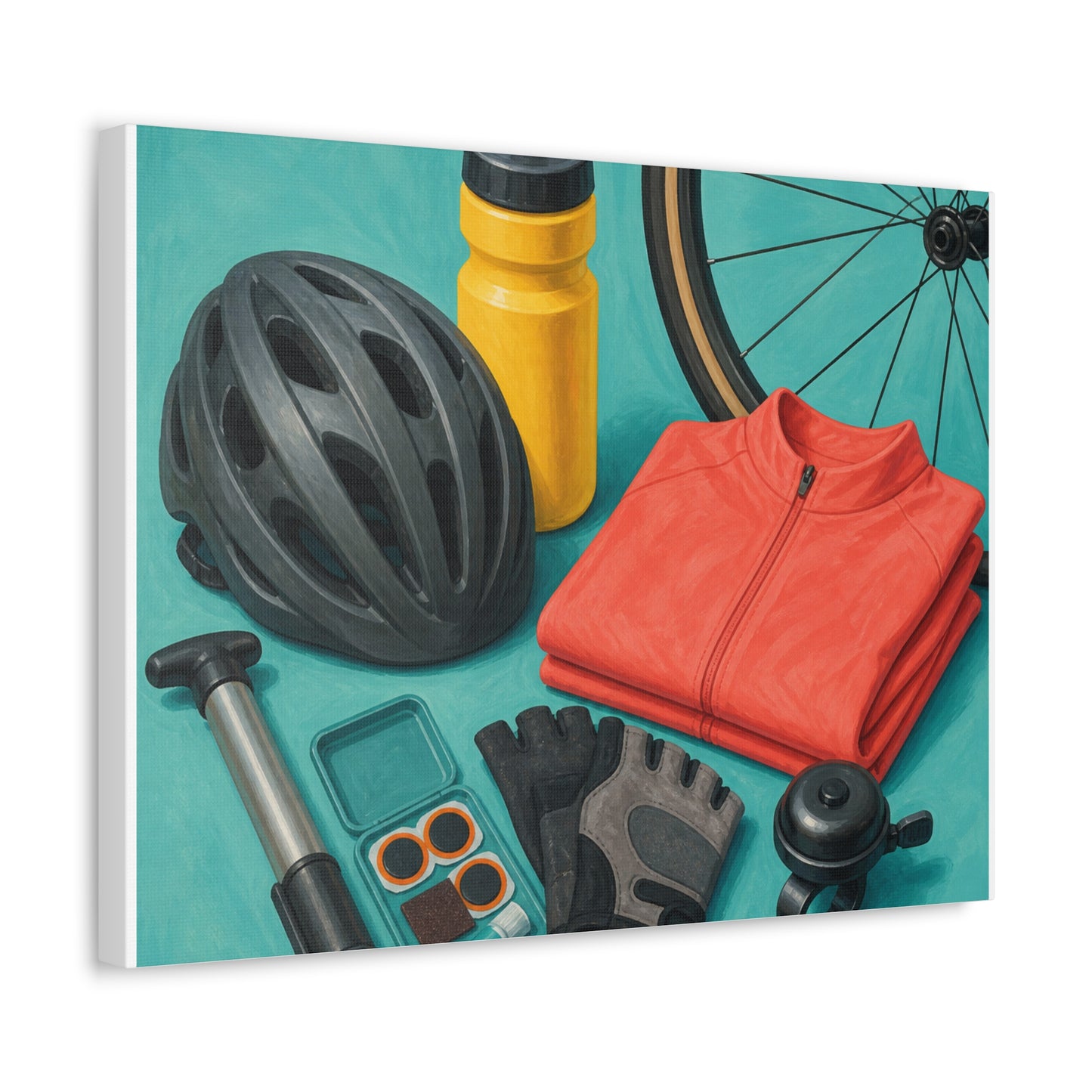 Colorful Cycling Gear Hobby Canvas Art