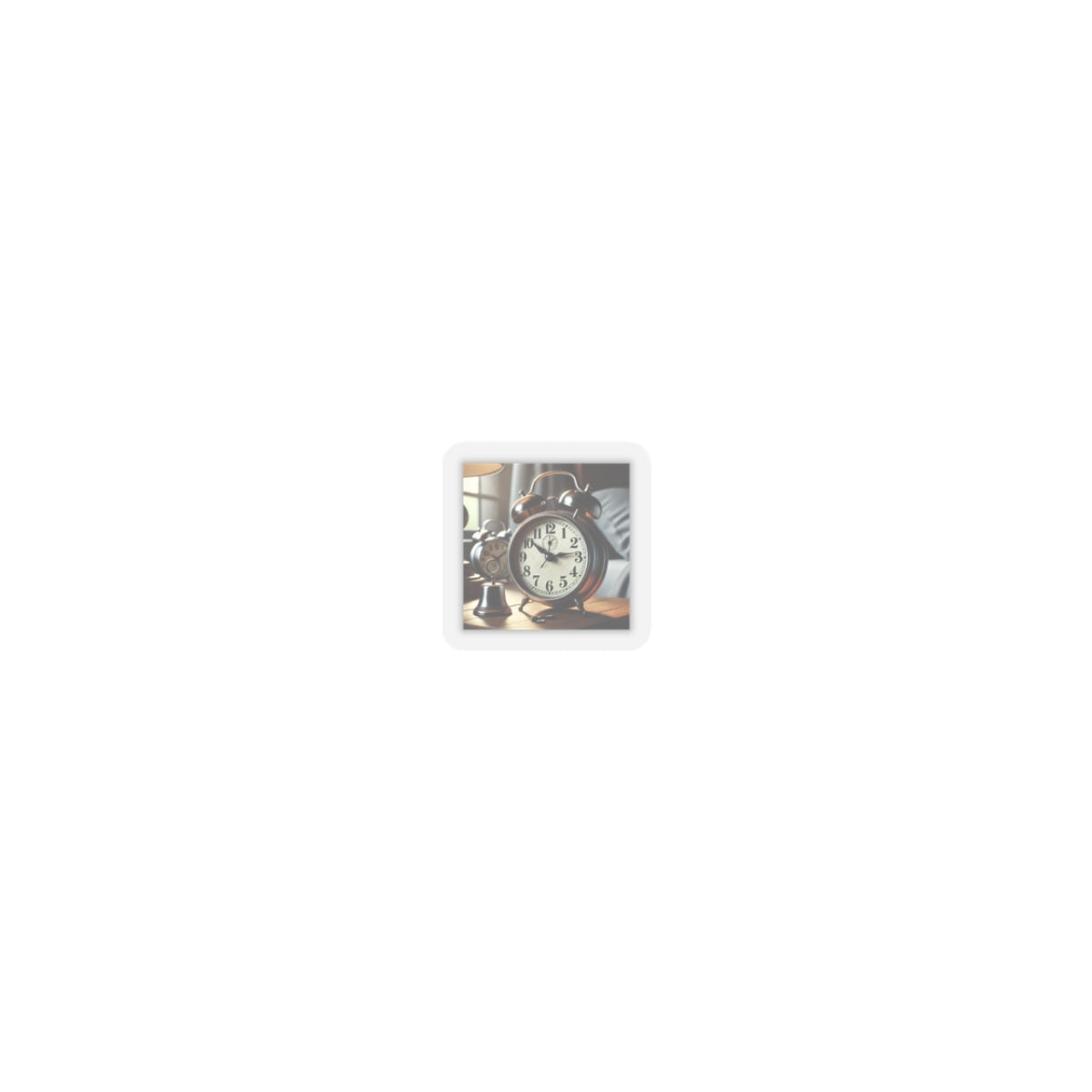Vintage Alarm Clock Morning Routine Timekeeper Sticker