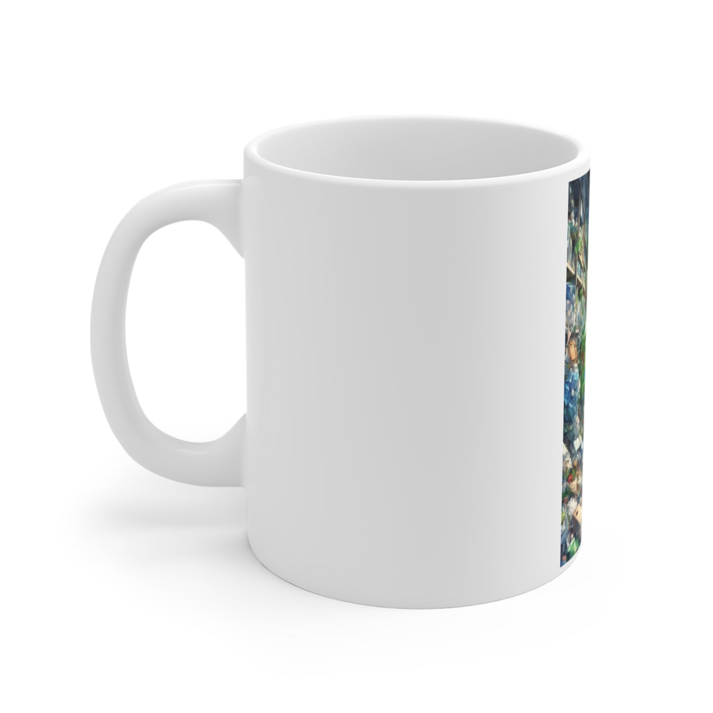 Green Recycling Alley Anime Girl Eco Art Coffee Mug