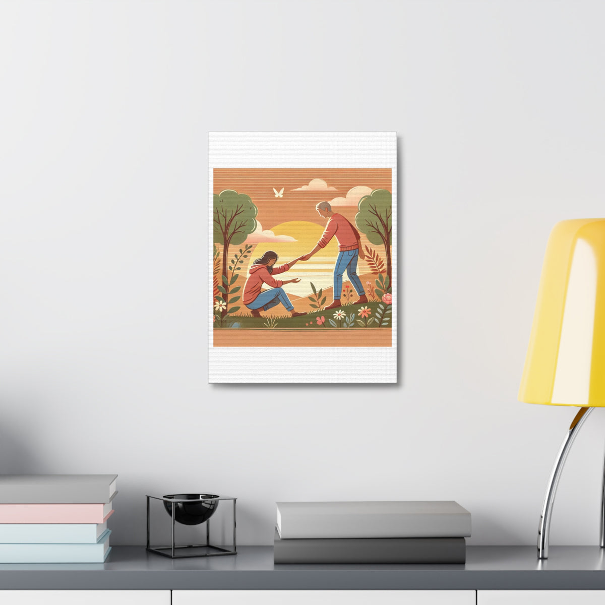 Helping Hands Sunset Garden Canvas Wall Art