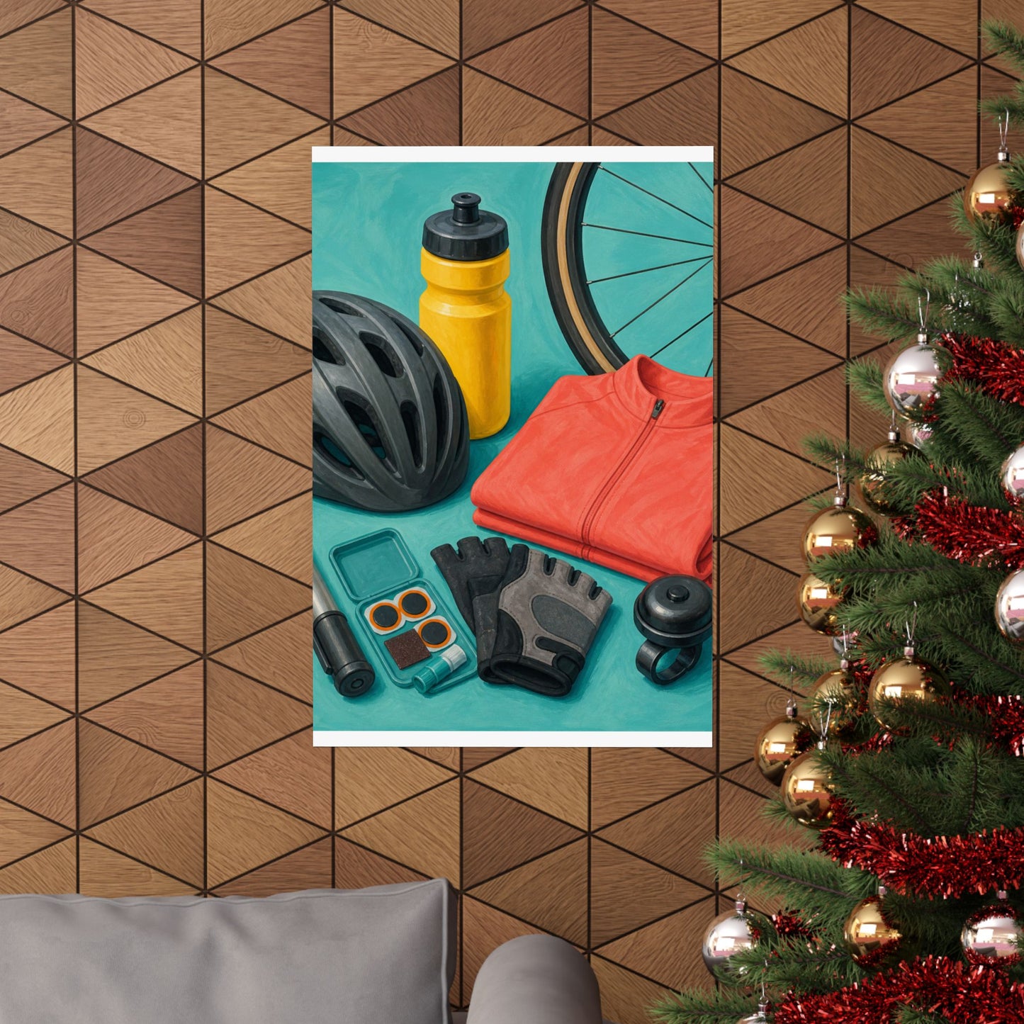 Colorful Cycling Gear Hobby Poster