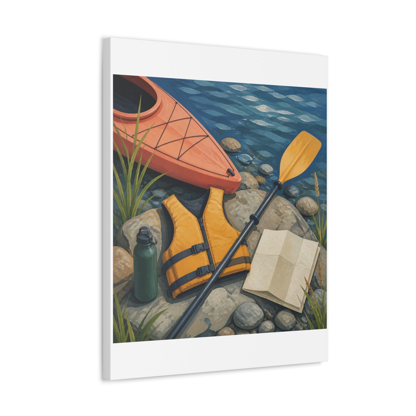 Calm Kayaking Adventure Art Canvas Art