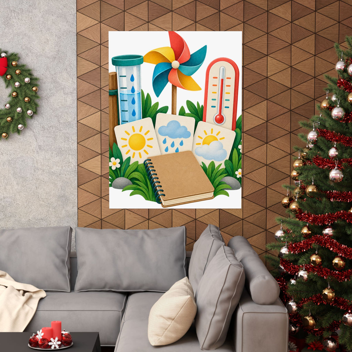 Colorful Backyard Weather Watching Kit Poster