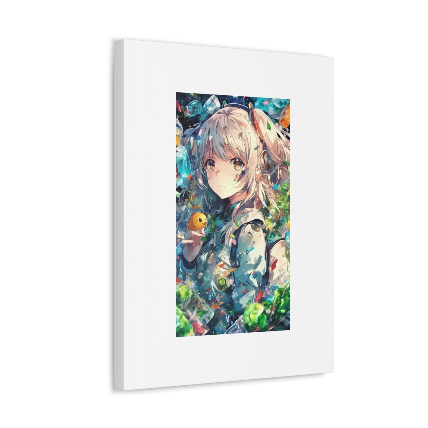 Crystal Bottle Anime Portrait Bright Room Canvas