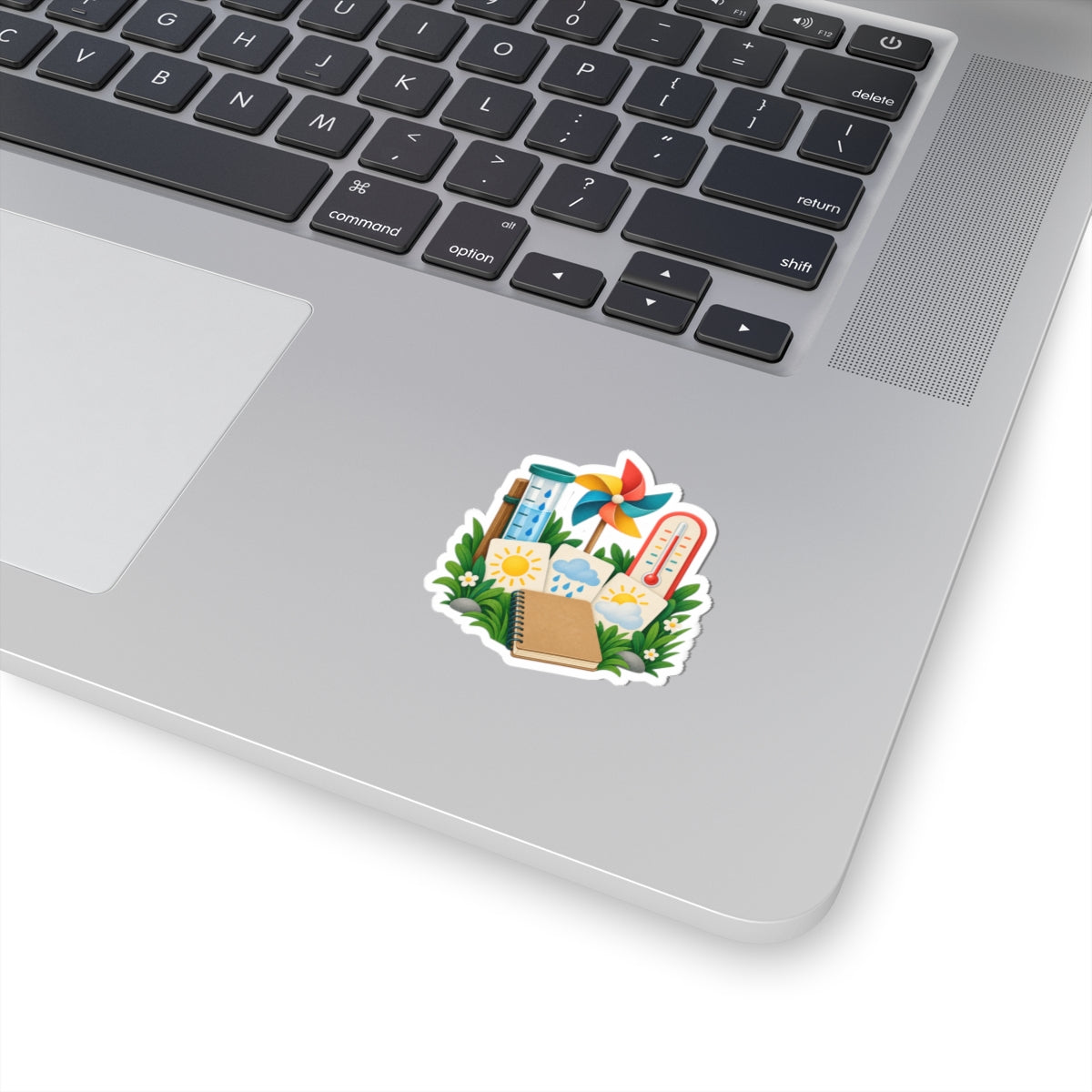 Colorful Backyard Weather Watching Kit Sticker