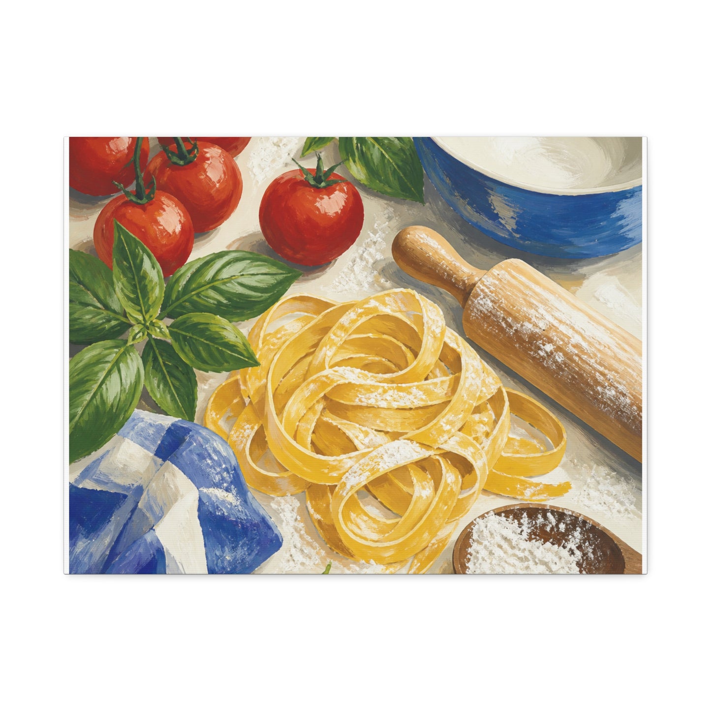 Fresh Pasta Making Kitchen Art Canvas Art