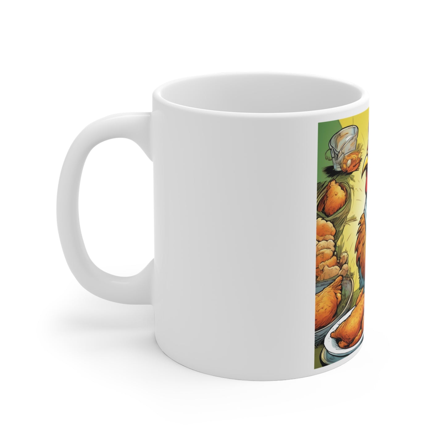 Funny Chicken Fried Food Comfort Food Art Coffee Mug