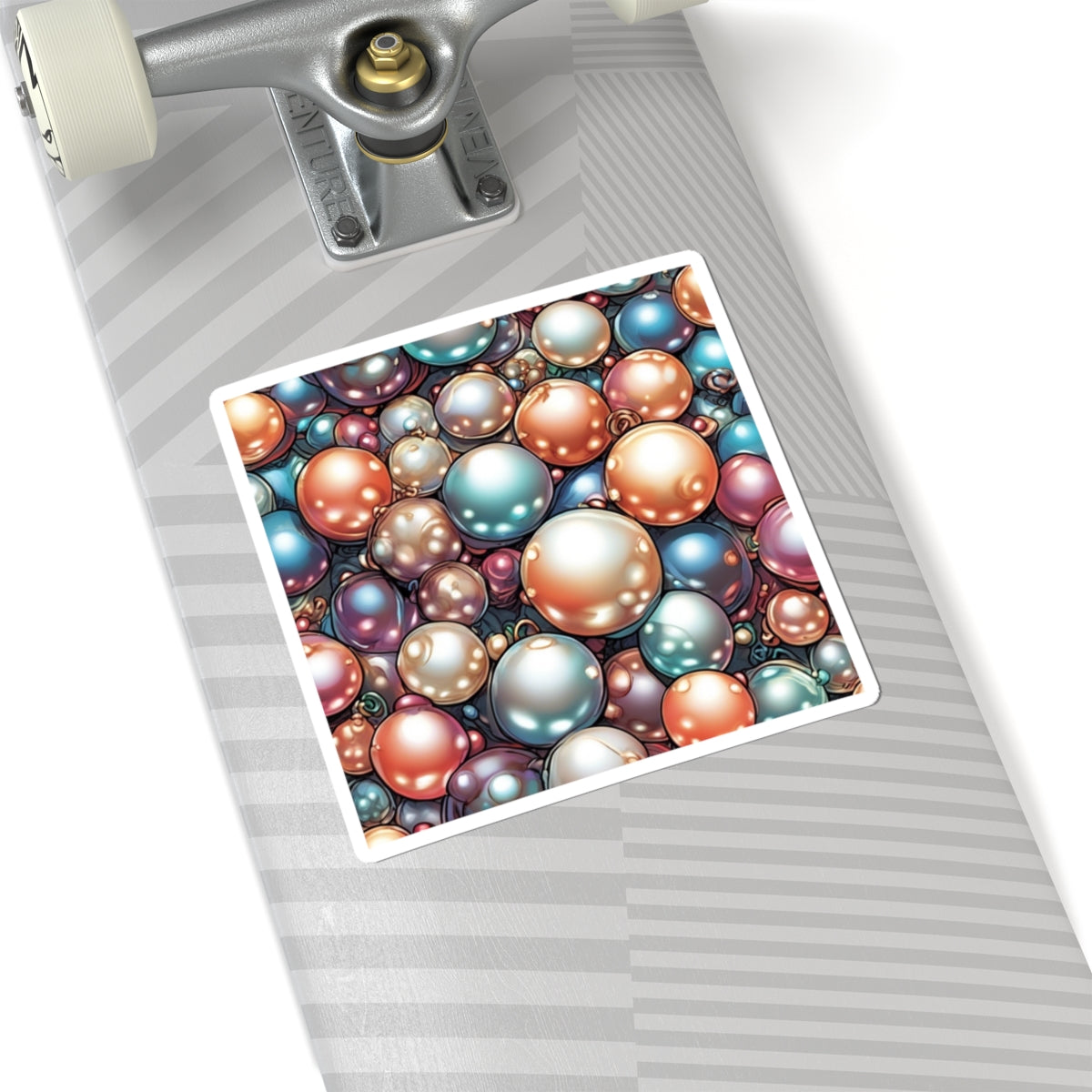 Glossy Orb Marble Abstract Gift Art Sticker