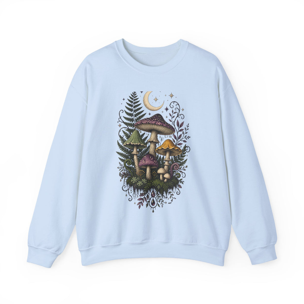 Midnight Mushroom Field Notes Botanical Mushroom Sweatshirt