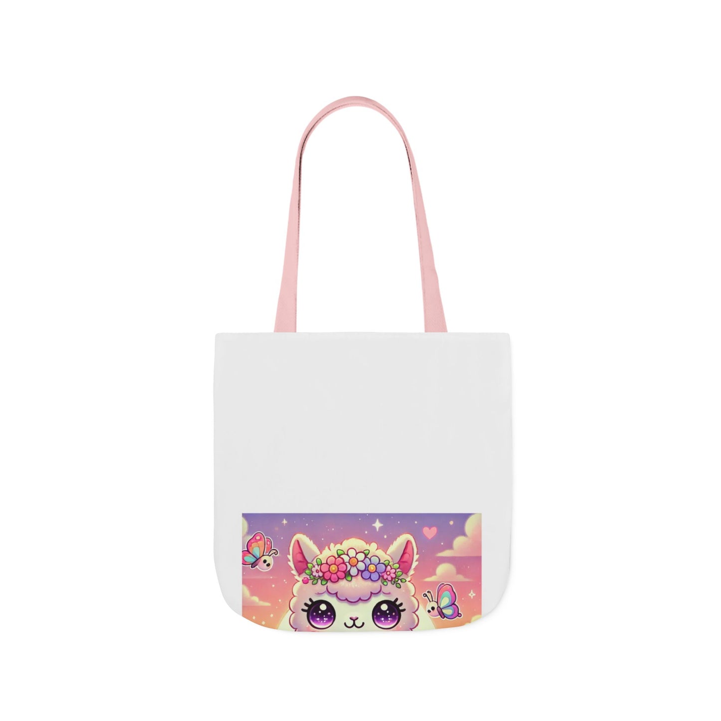 Pastel Floral Alpaca Garden Kawaii Canvas Tote Bag