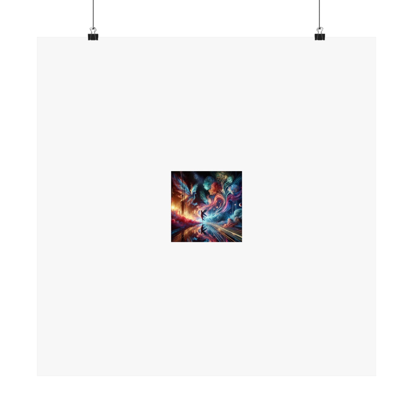 Cosmic Aurora Dancer Dreamscape Celestial Dance Poster