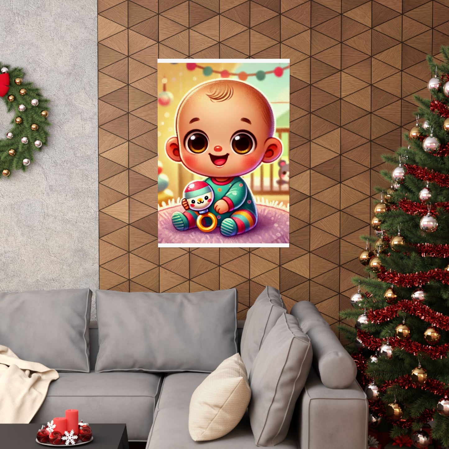 Cheerful Baby Nursery Playroom Art Poster