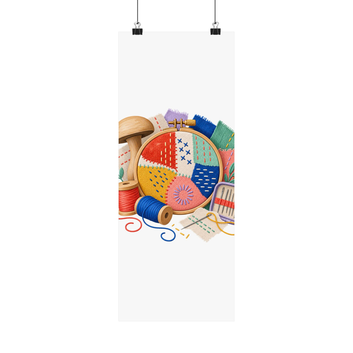 Colorful Visible Mending Workshop Poster