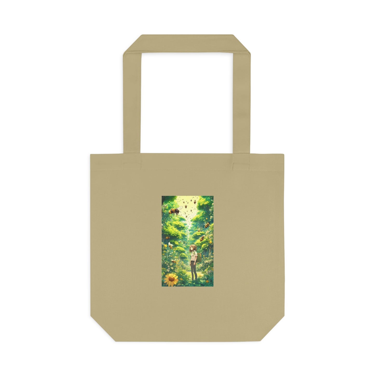 Bee Garden Explorer Anime Nature Art Tote Bag