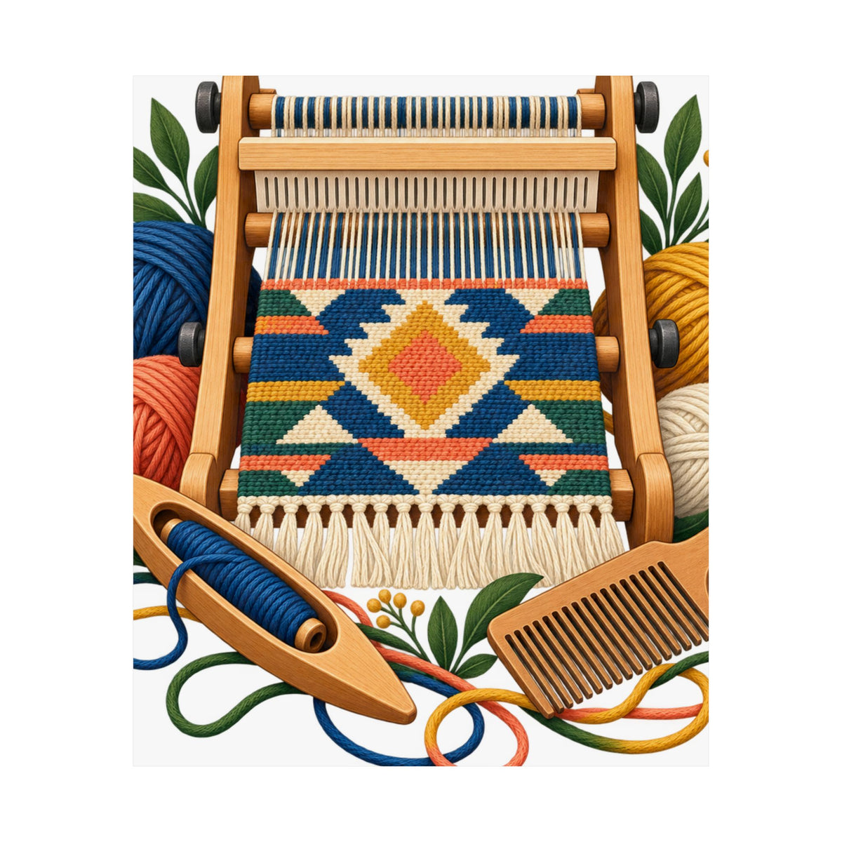 Geometric Hand Weaving Workshop Poster