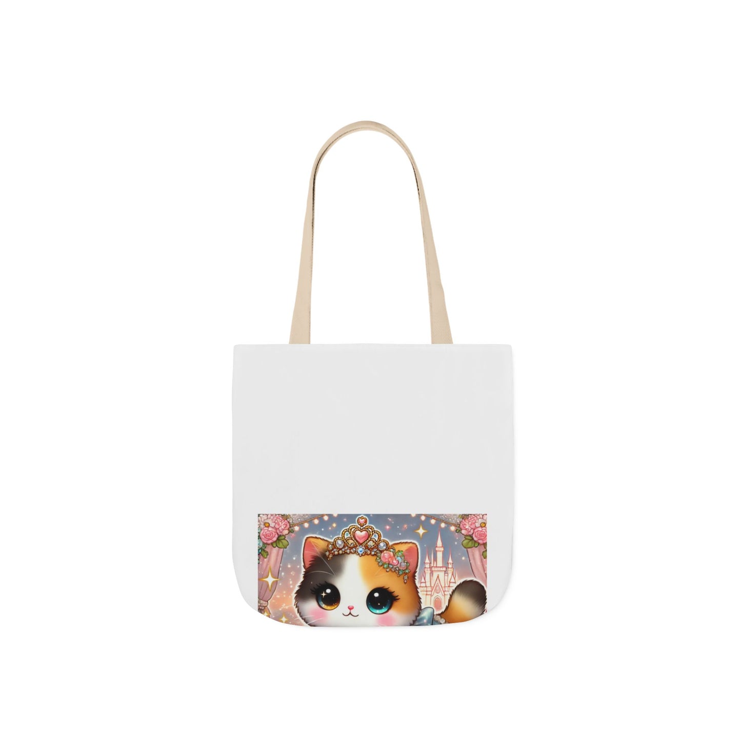 Pastel Princess Calico Cat Fantasy Canvas Tote Bag