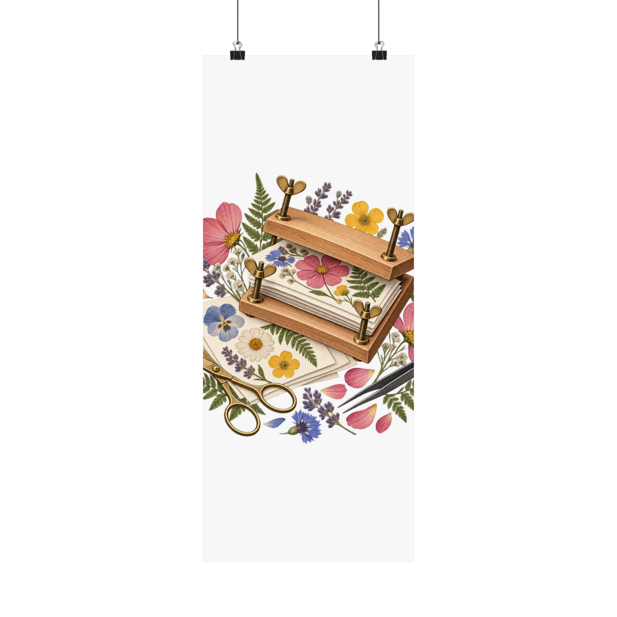 Botanical Flower Press Workshop Poster