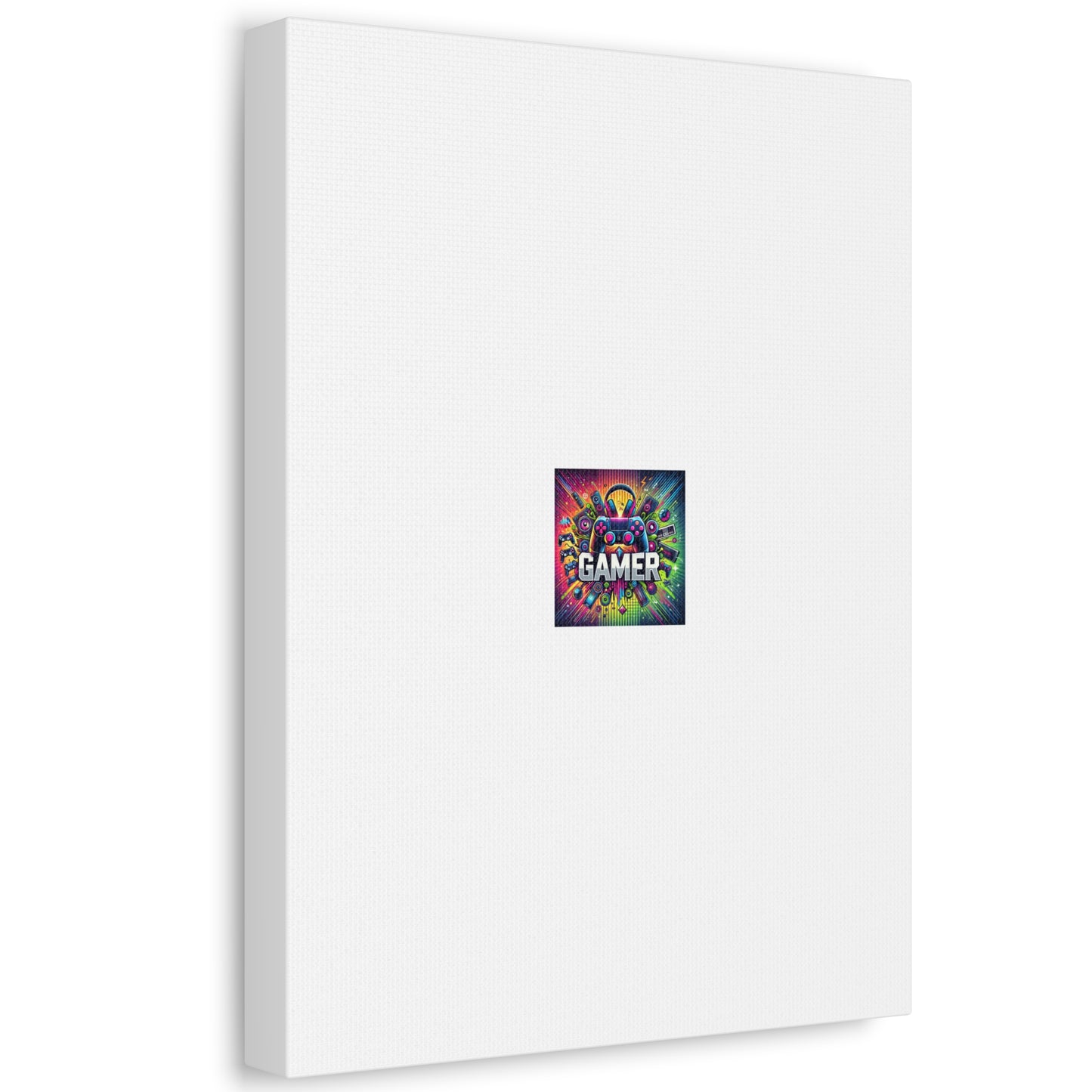 Neon Gamer Energy Retro Arcade Gaming Canvas Wall Art