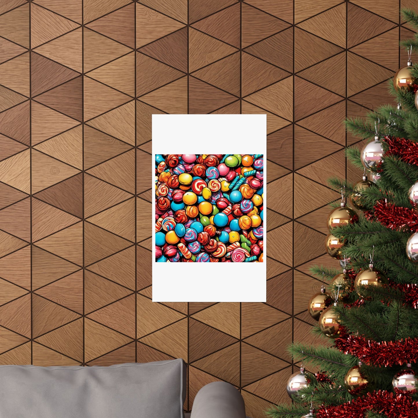 Colorful Candy Pattern Sweets Gift Art Poster